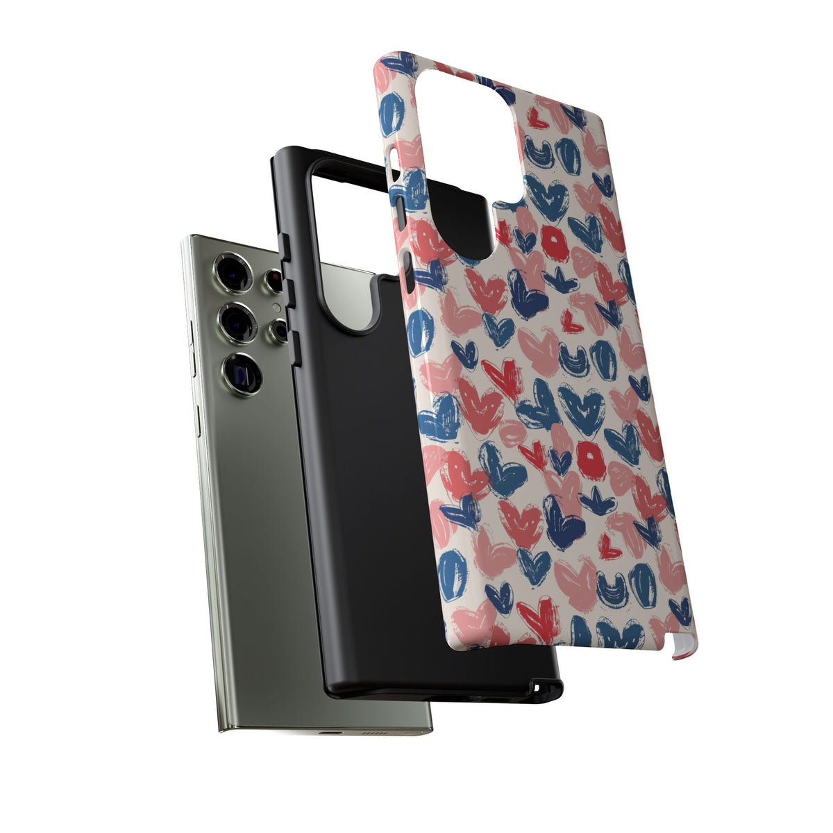 Heart Pattern Phone Case – Stylish & Loving Design for Your Device 354