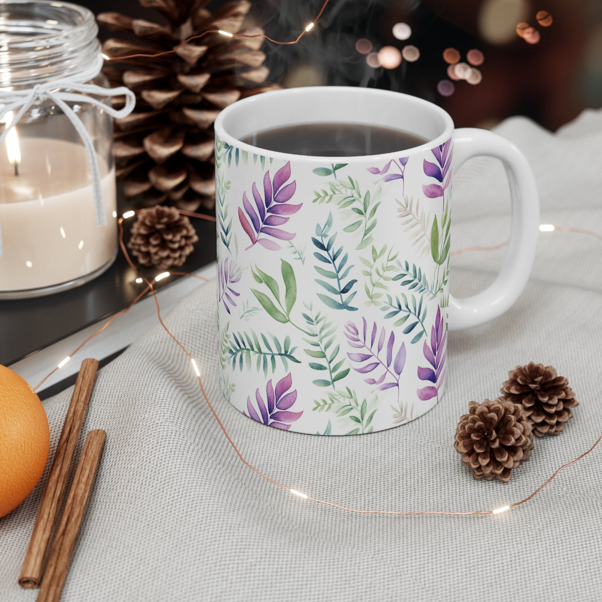 Various Watercolor Design All Over Coffee Mug – Unique Artistic Ceramic Coffee Cup 462