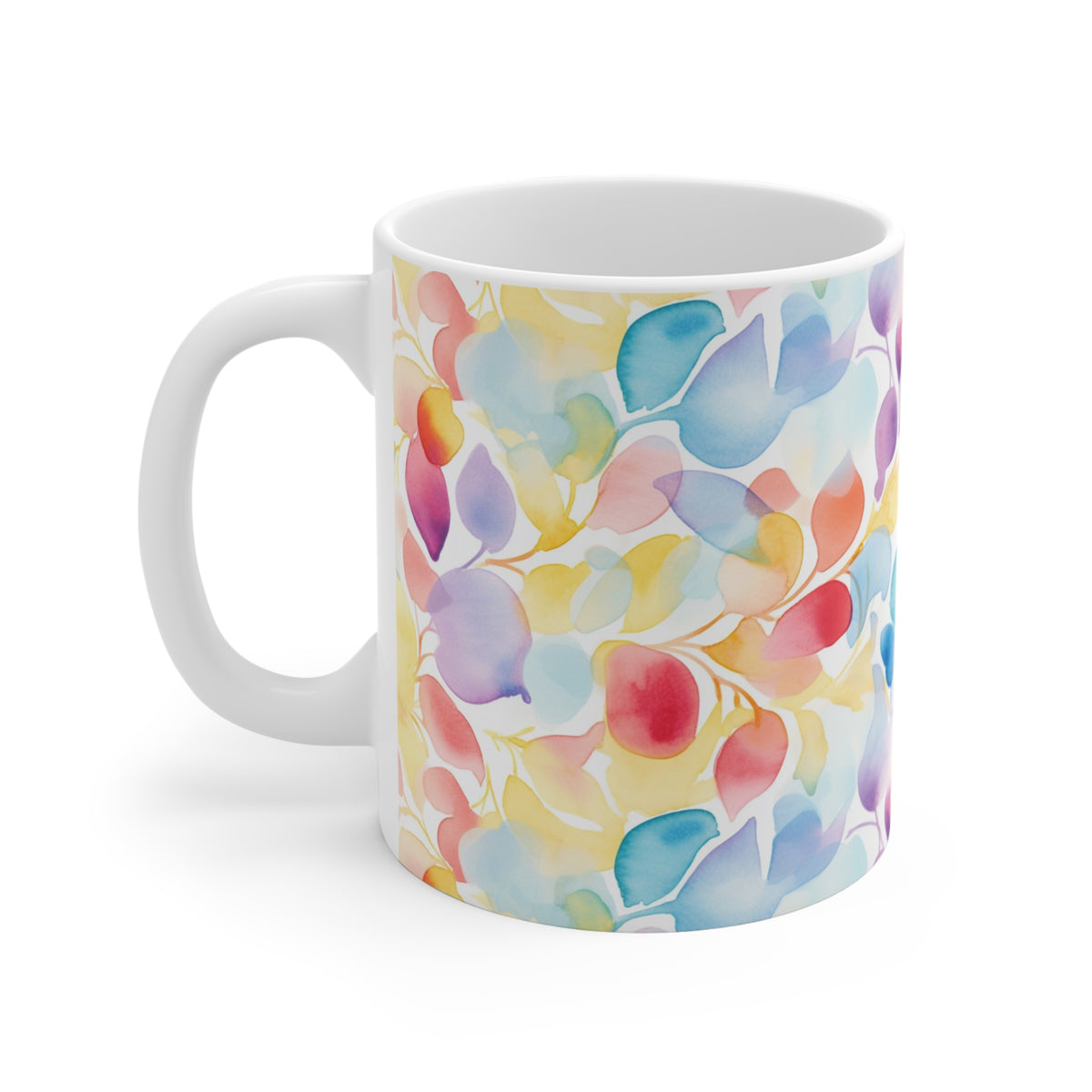 Various Watercolor Design All Over Coffee Mug – Unique Artistic Ceramic Coffee Cup 167