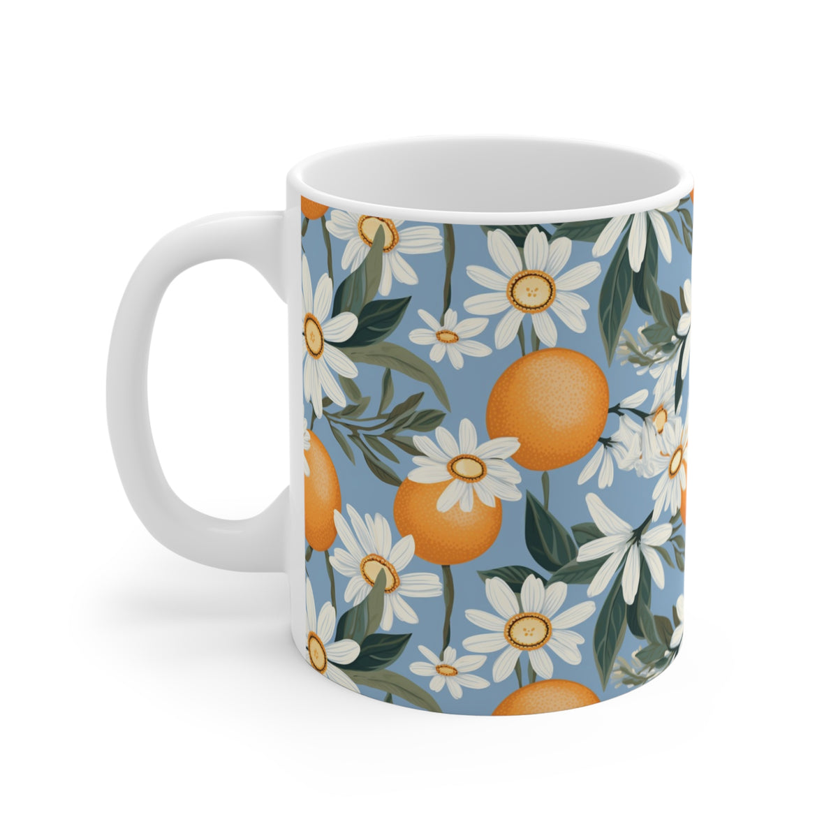 Vibrant Infinite Fruit Pattern Coffee Mug - Unique Ceramic Drinkware 696