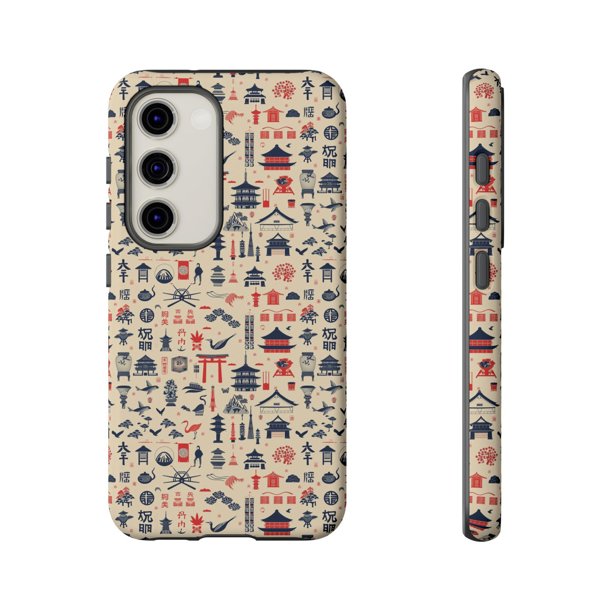 Japanese Pattern Phone Case – Elegant & Timeless Design for Your Phone 086