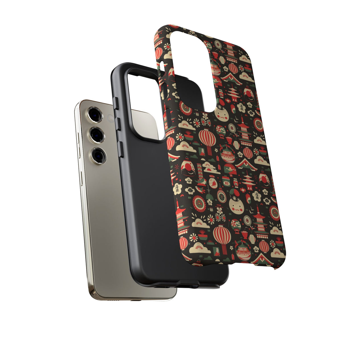 Japanese Pattern Phone Case – Elegant & Timeless Design for Your Phone 032