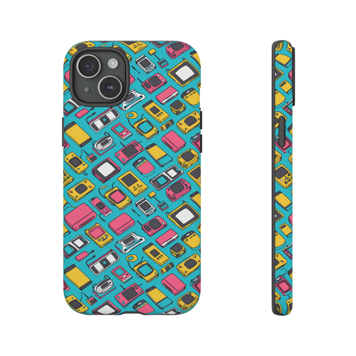 90s Themed Seamless Pattern Phone Case – Embrace Retro Style and Protection 237