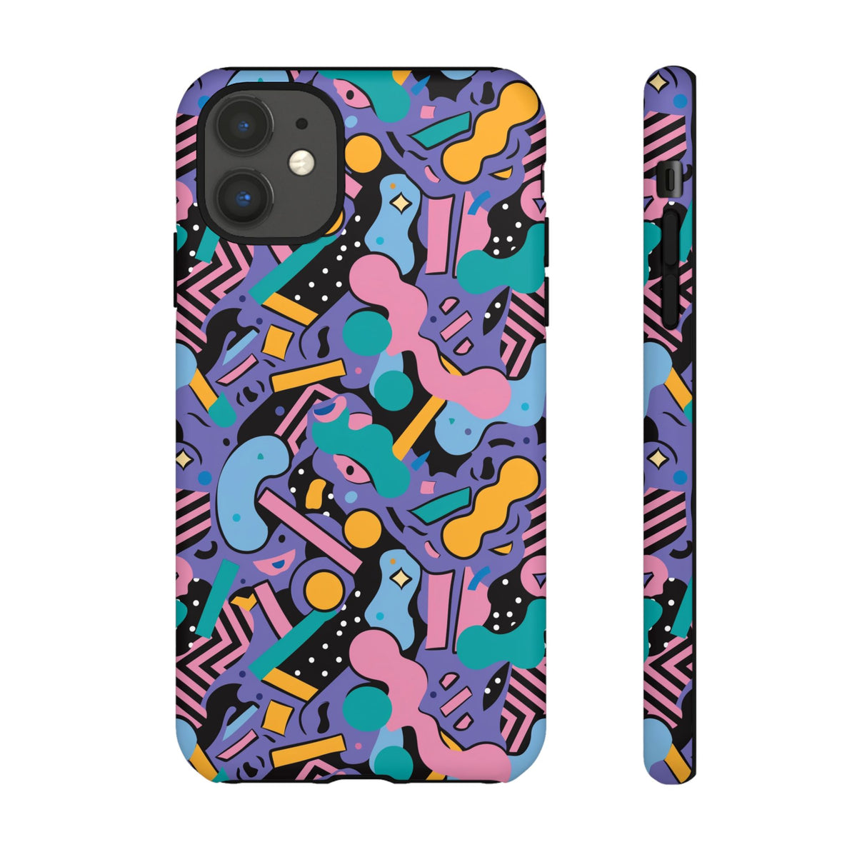 90s Themed Seamless Pattern Phone Case – Embrace Retro Style and Protection 234