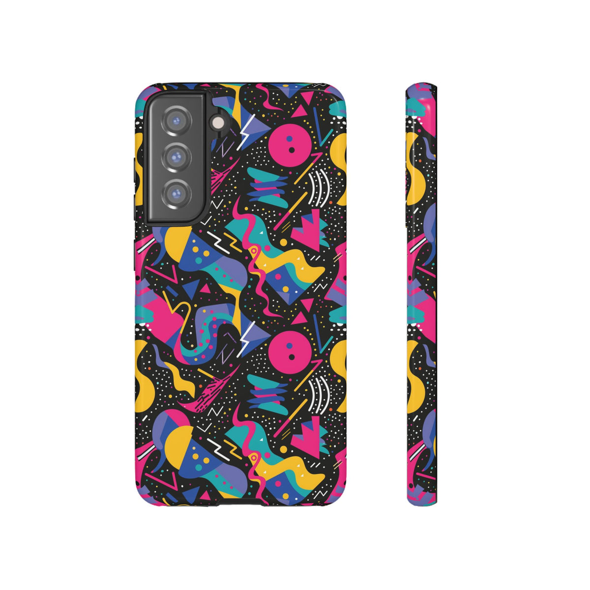 90s Themed Seamless Pattern Phone Case – Embrace Retro Style and Protection 302