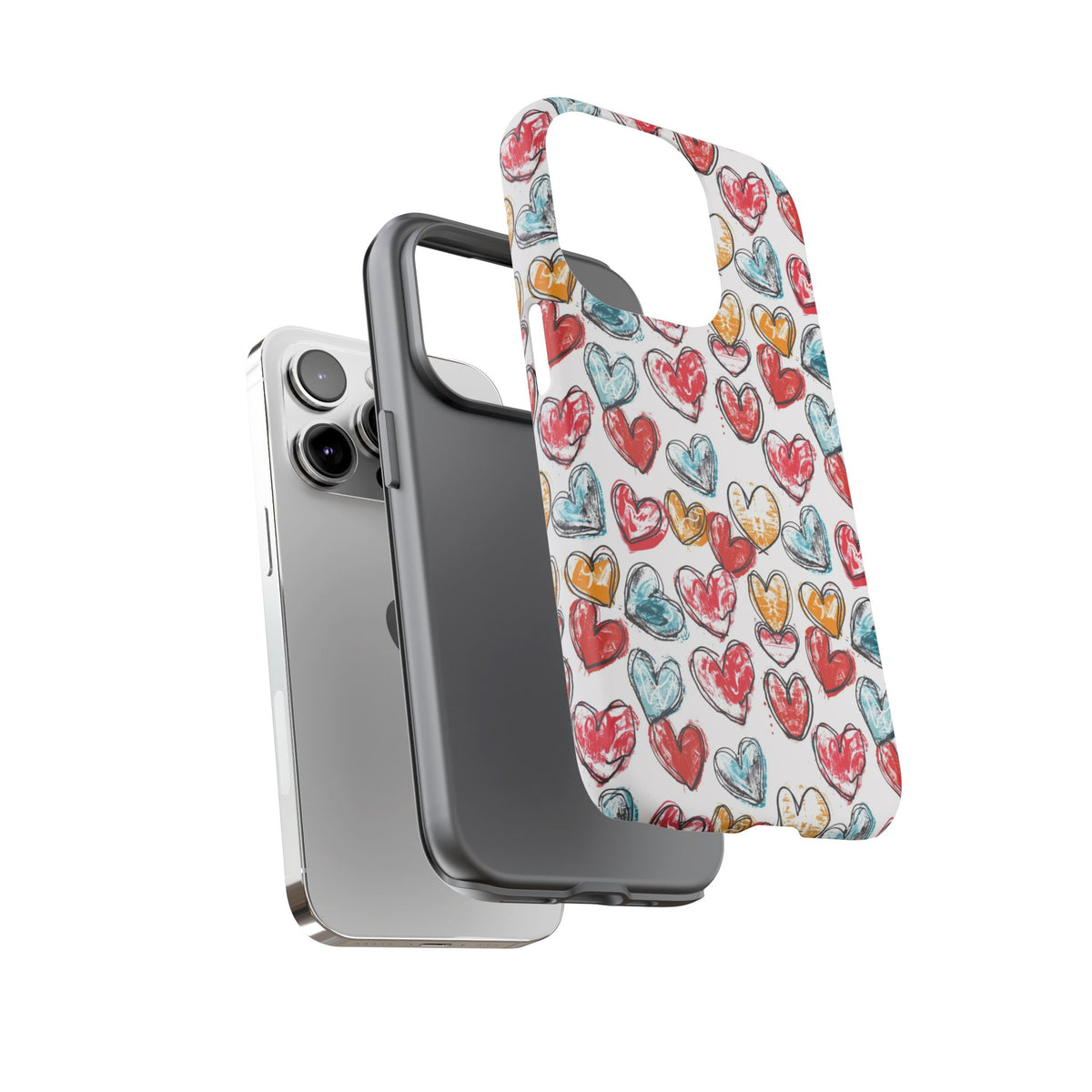 Heart Pattern Phone Case – Stylish & Loving Design for Your Device 235