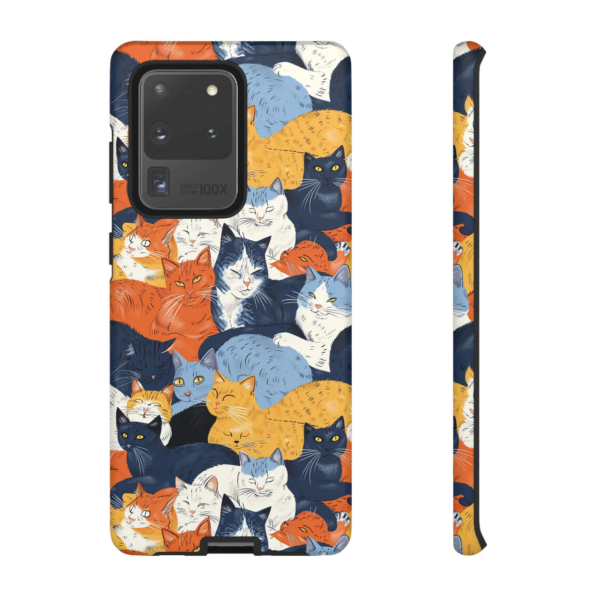 Seamless Cat Pattern Design Phone Case – Playful and Stylish Cat-Themed Phone Cover