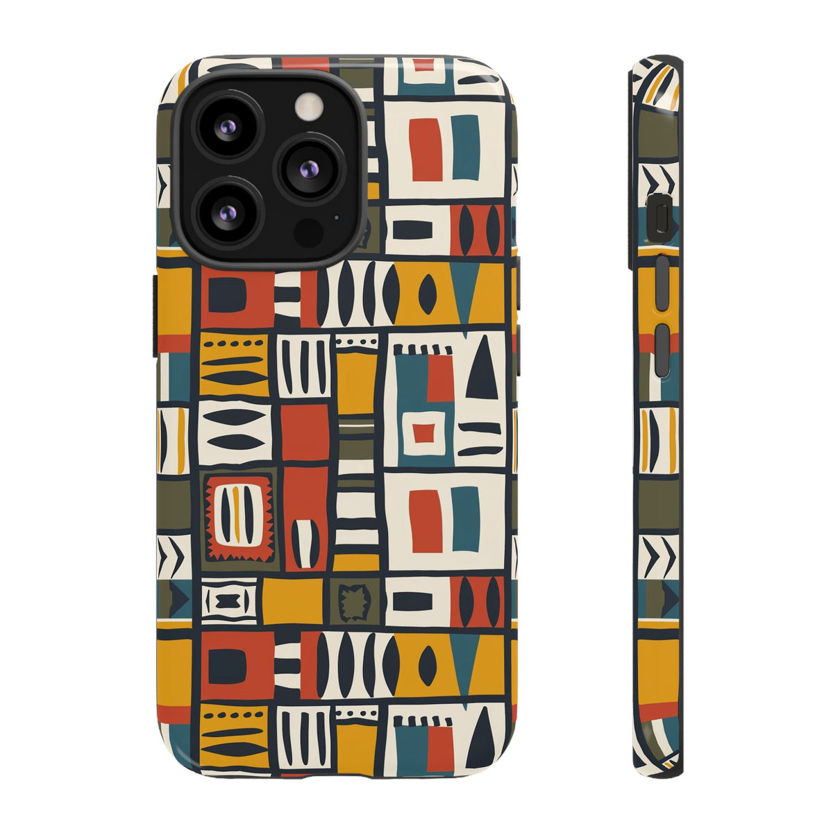 Stylish African Pattern Phone Case – Unique and Vibrant Protection 013