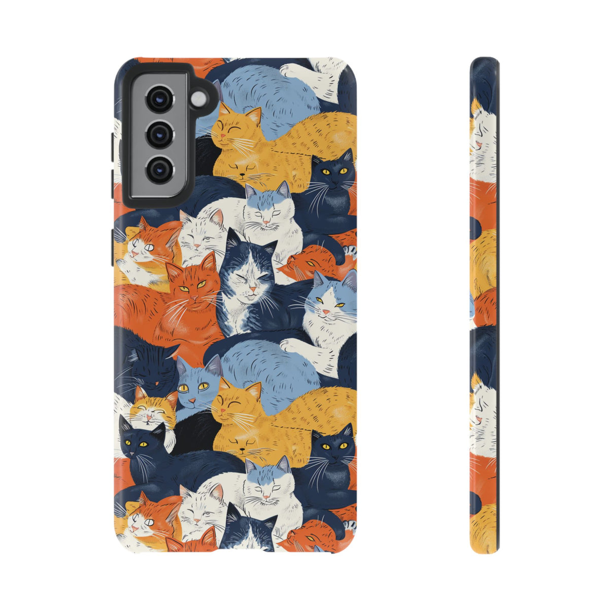 Seamless Cat Pattern Design Phone Case – Playful and Stylish Cat-Themed Phone Cover