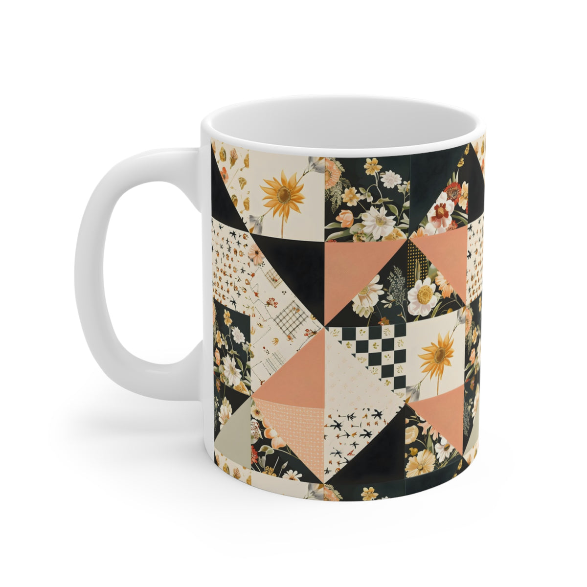 Farmhouse Patchwork Pastel Quilt Pattern Coffee Cup  (12)