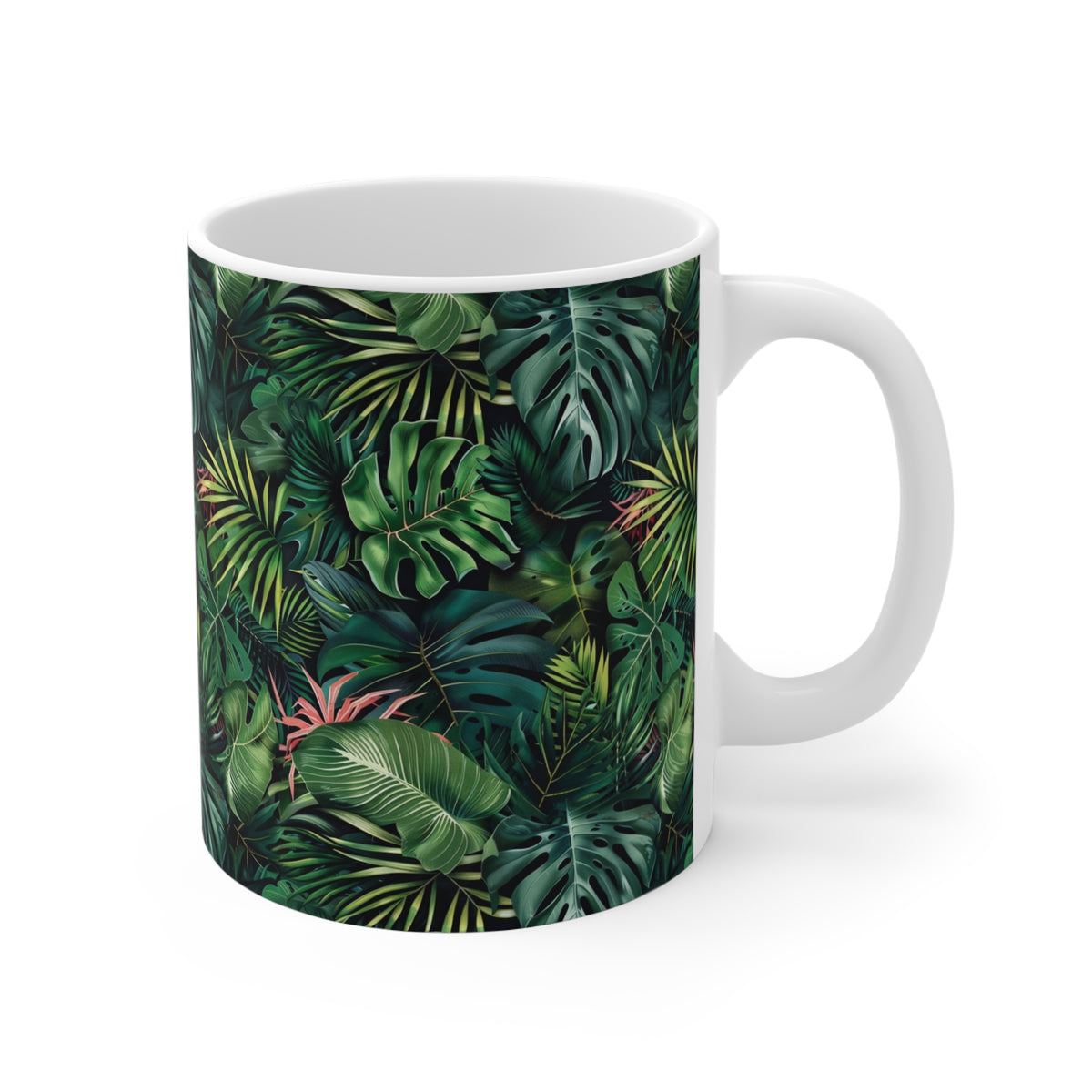 Endless Forest Pattern Coffee Mug - Nature-Inspired Ceramic Drinkware 056