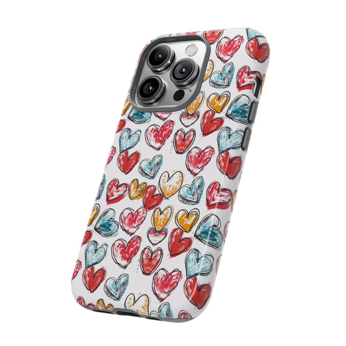 Heart Pattern Phone Case – Stylish & Loving Design for Your Device 235