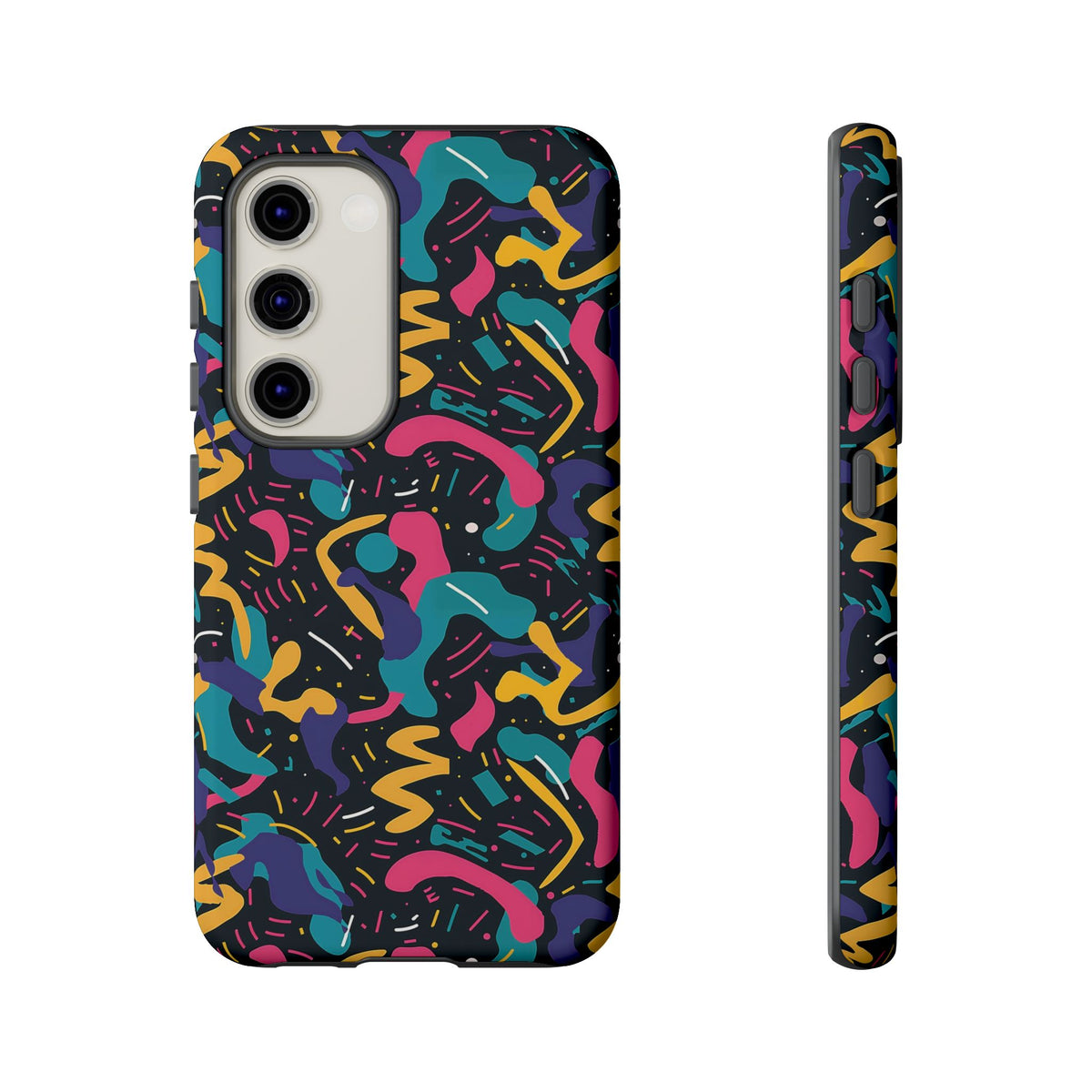 90s Themed Seamless Pattern Phone Case – Embrace Retro Style and Protection 235