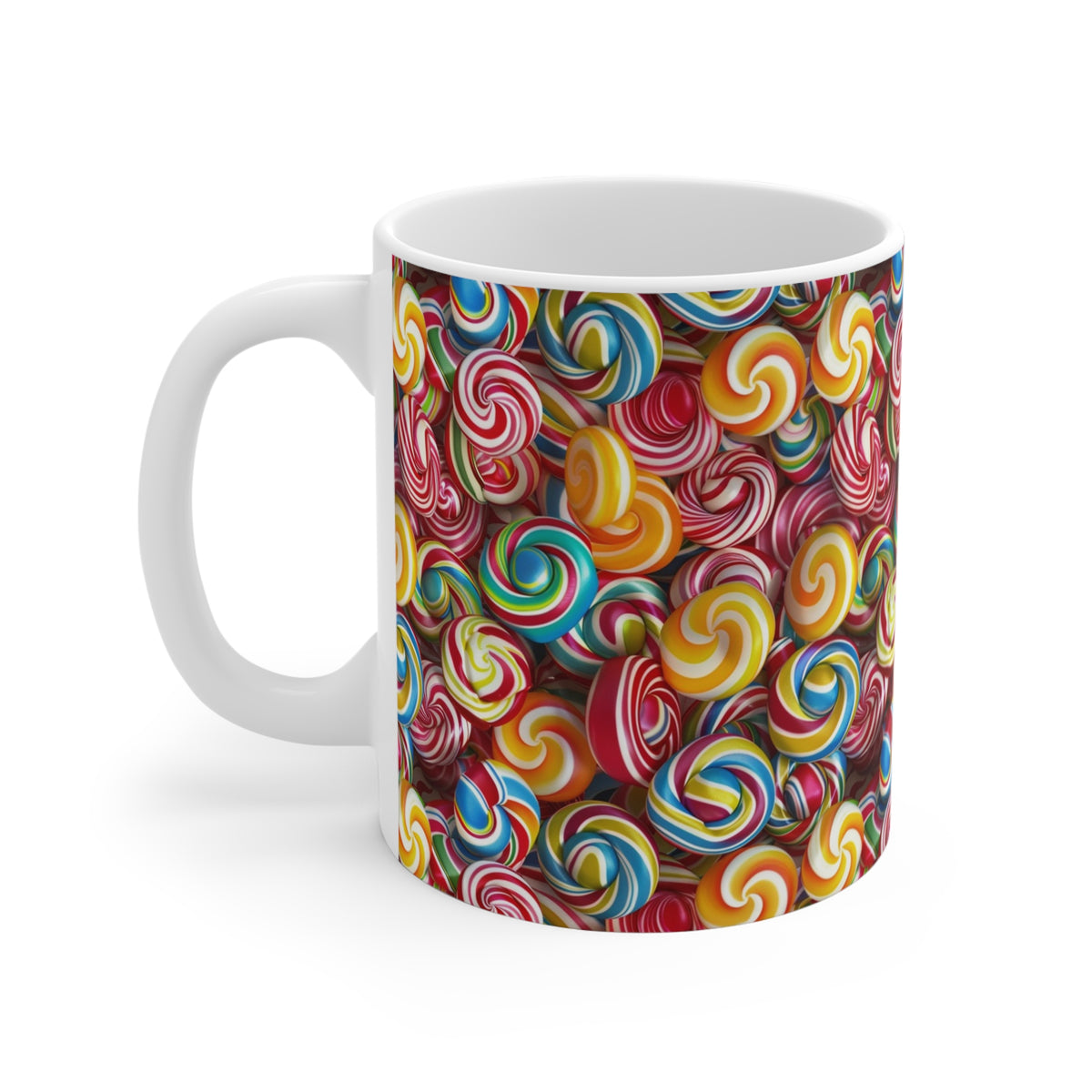 Colorful All-Over Candy Theme Coffee Mug Fun Ceramic Drinkware 079