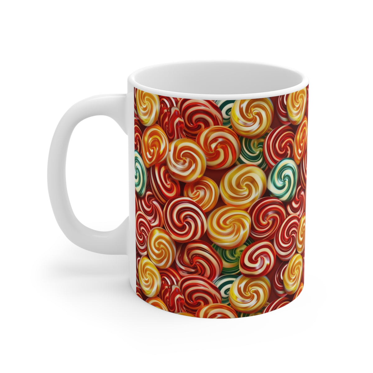 Colorful All-Over Candy Theme Coffee Mug Fun Ceramic Drinkware 026