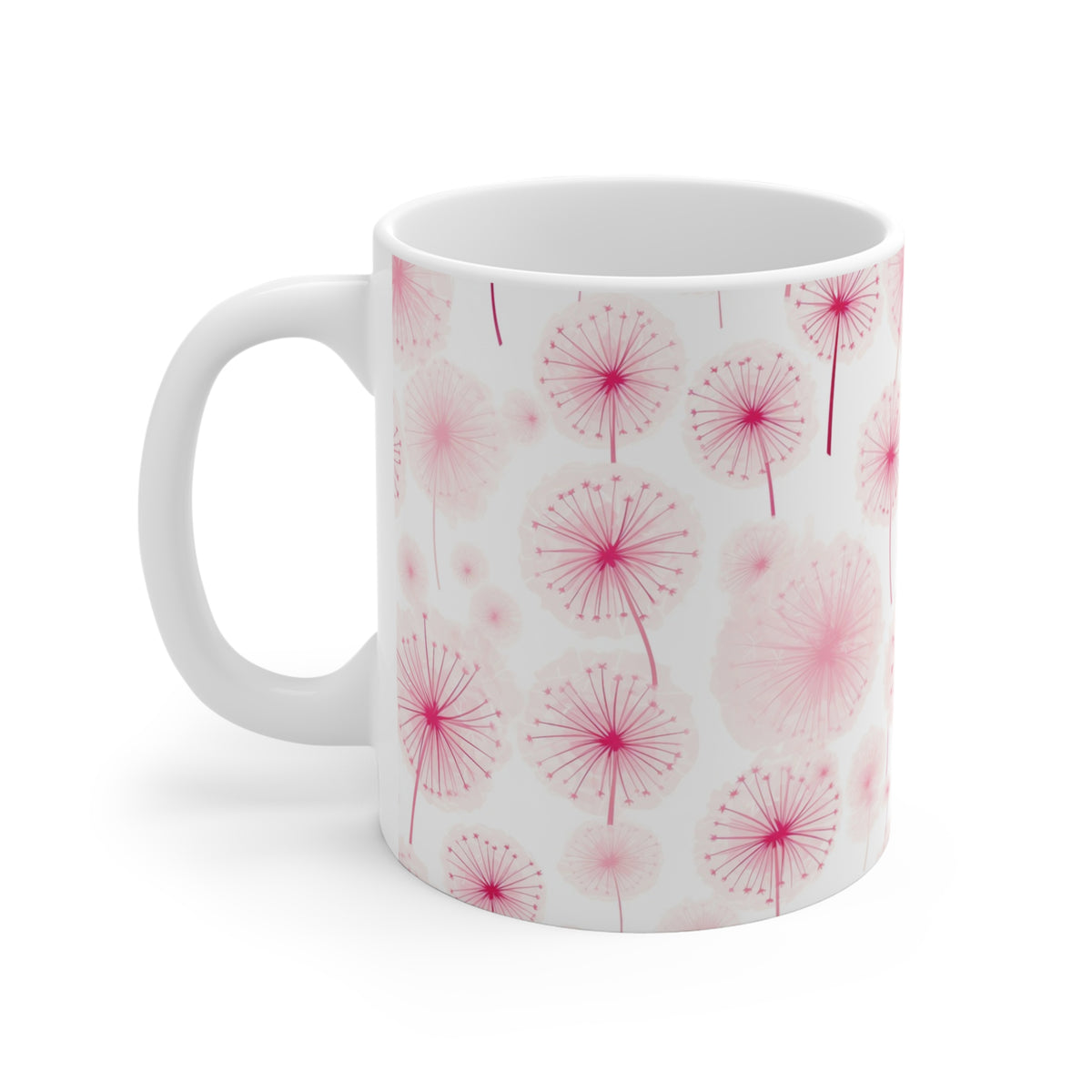 Pink Dandelions Pattern Coffee Cup-Floral Ceramic Mug for Tea and Coffee  (6)