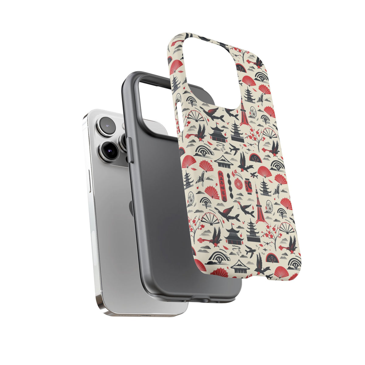 Japanese Pattern Phone Case – Elegant & Timeless Design for Your Phone 067