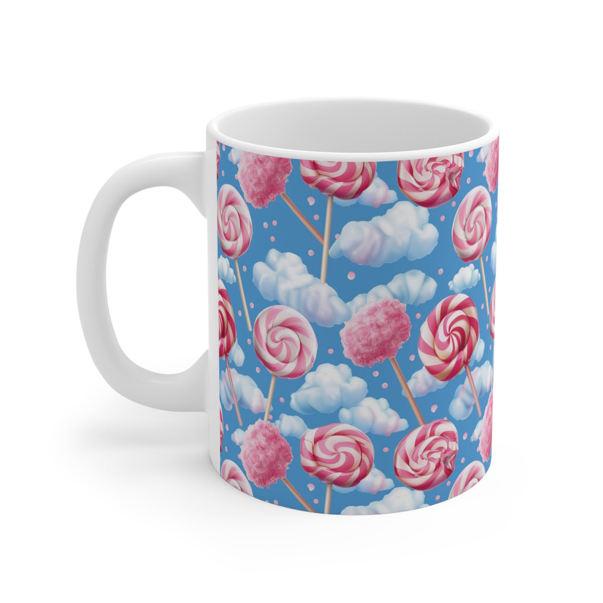 Colorful All-Over Candy Theme Coffee Mug Fun Ceramic Drinkware 388