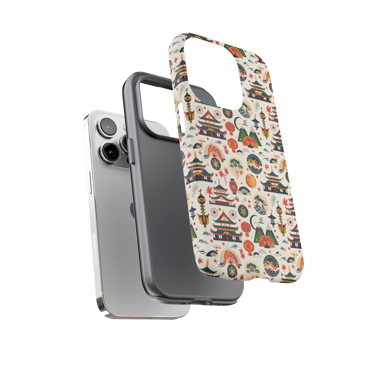 Japanese Pattern Phone Case – Elegant & Timeless Design for Your Phone 068