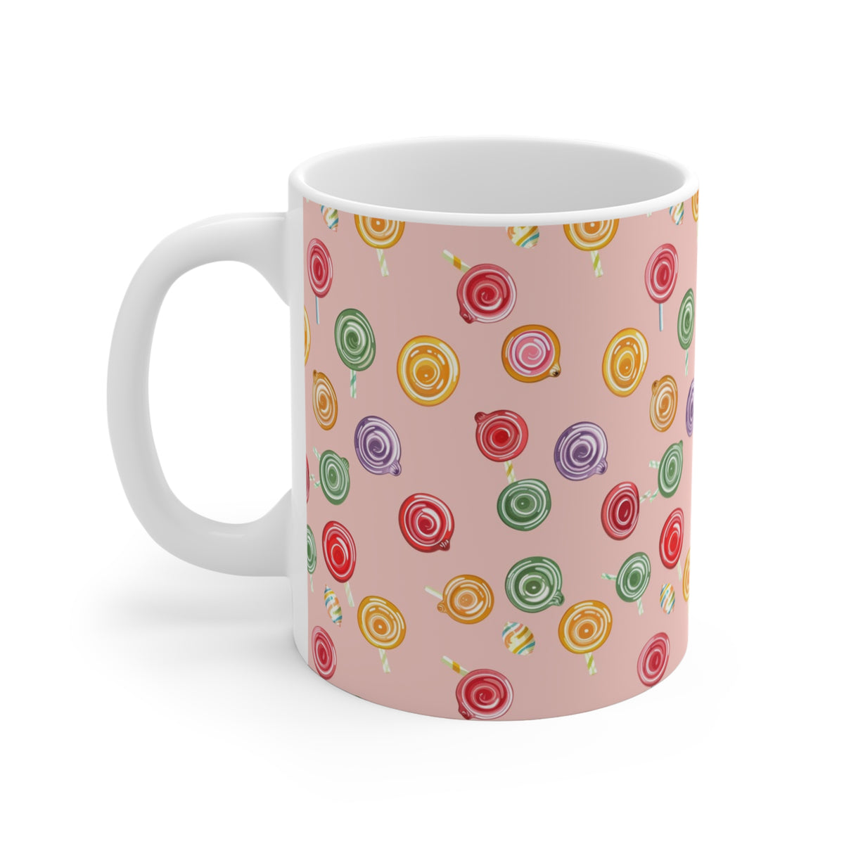 Colorful All-Over Candy Theme Coffee Mug Fun Ceramic Drinkware 306