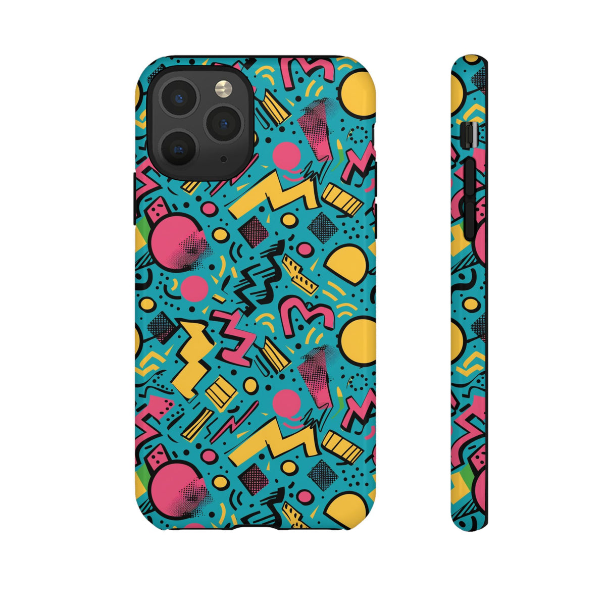 90s Themed Seamless Pattern Phone Case – Embrace Retro Style and Protection 253