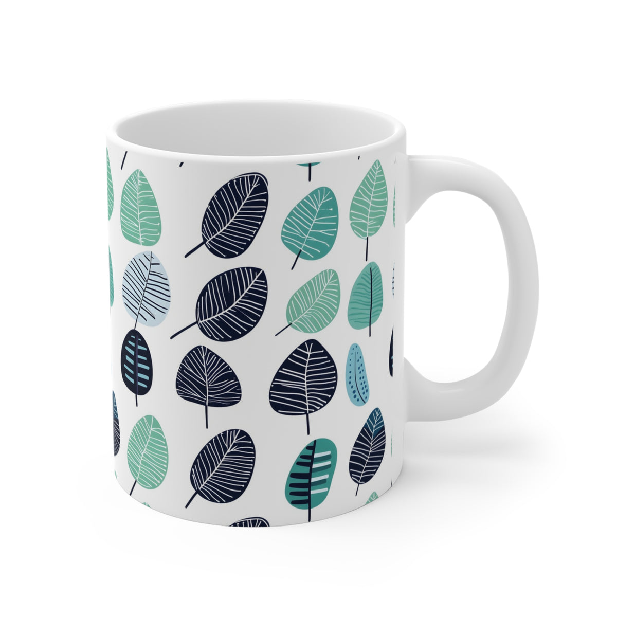 Botanical Foliage Autumn Leaf Pattern Coffee Cup  (9)