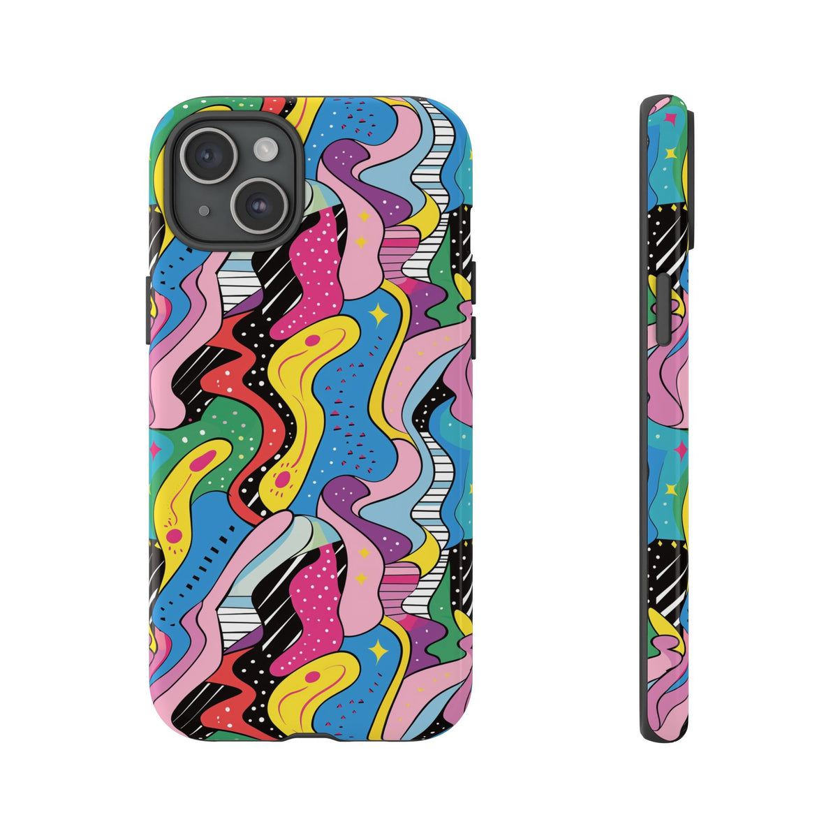 90s Themed Seamless Pattern Phone Case – Embrace Retro Style and Protection 275