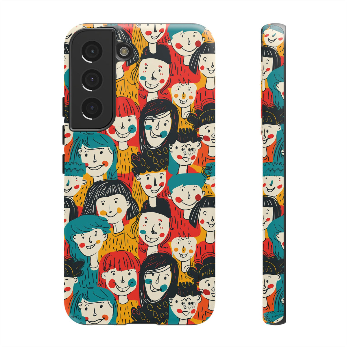 Happy Faces Phone Case – Joyful and Cheerful Design for a Bright Look 3