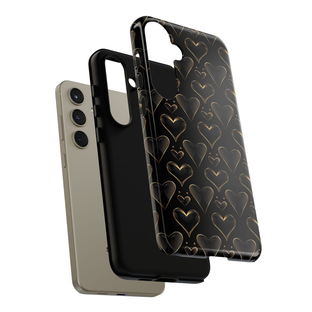 Heart Pattern Phone Case – Stylish & Loving Design for Your Device 362