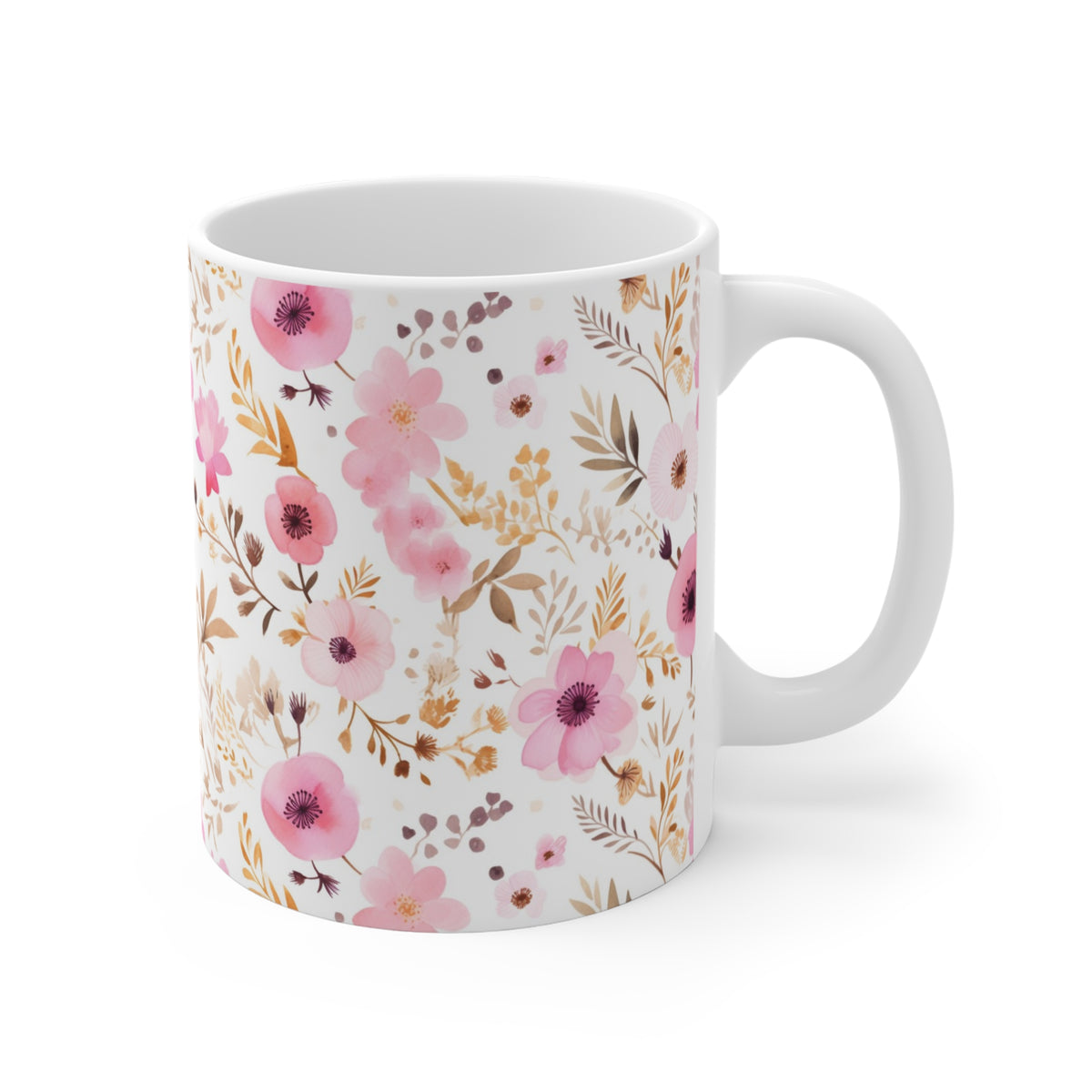 Various Watercolor Design All Over Coffee Mug – Unique Artistic Ceramic Coffee Cup 157