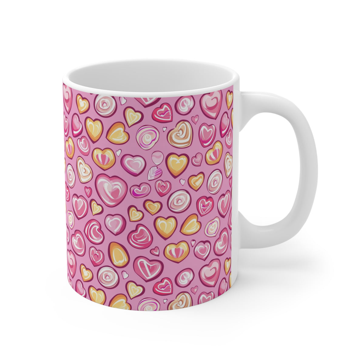 Colorful All-Over Candy Theme Coffee Mug Fun Ceramic Drinkware 398