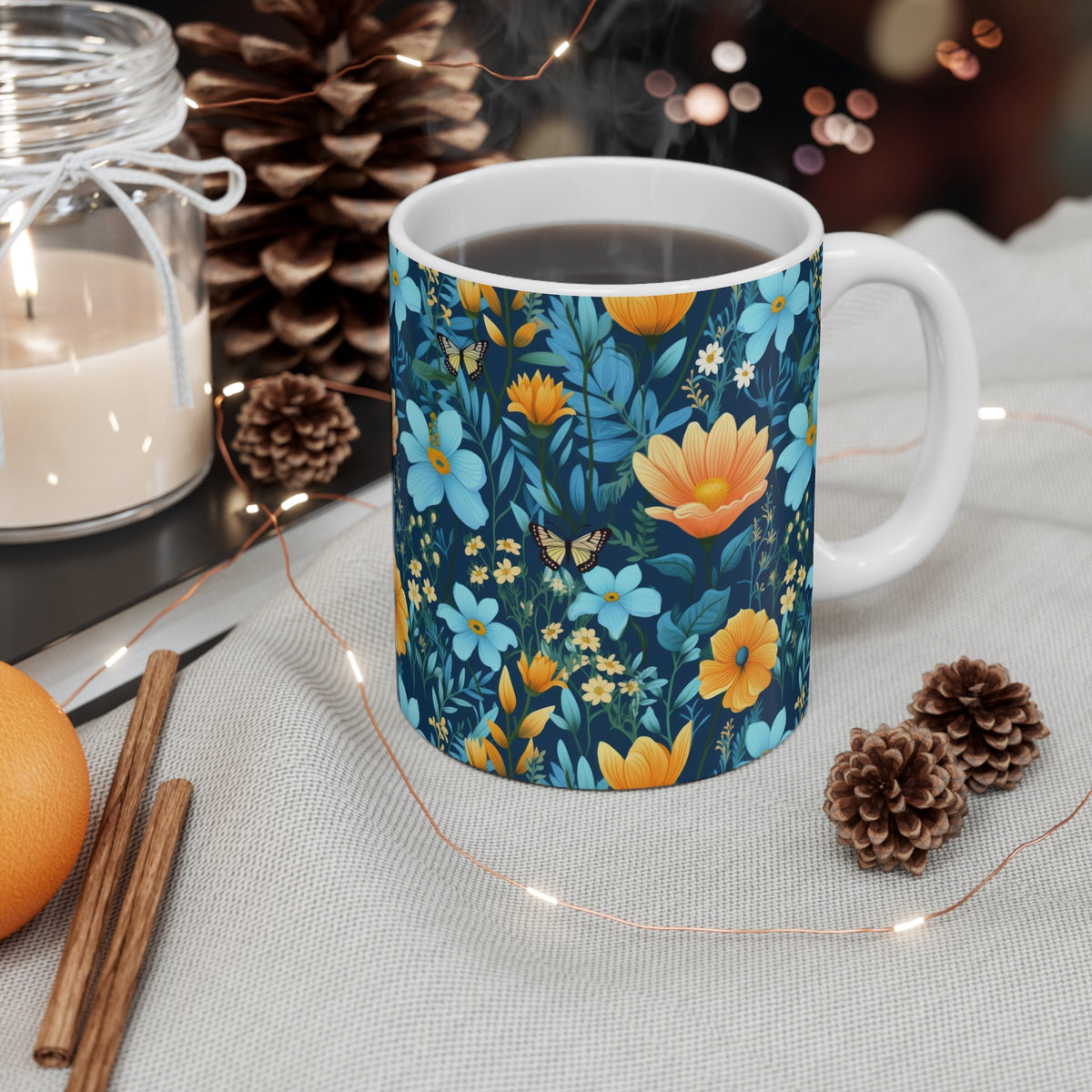 Floral Garden Pattern Coffee Mug – A Must-Have for Nature Enthusiasts    (11)