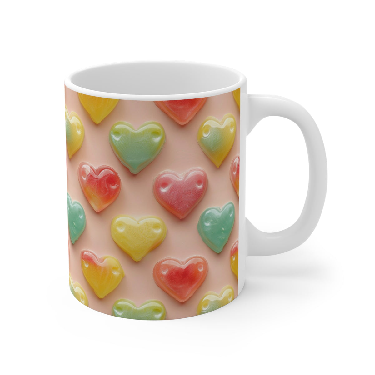 Colorful All-Over Candy Theme Coffee Mug Fun Ceramic Drinkware 230