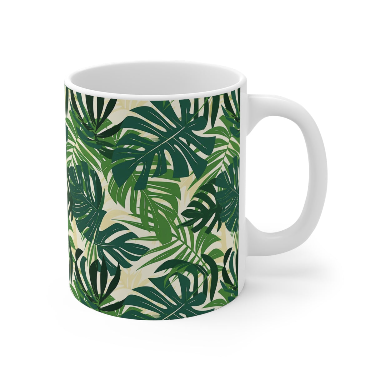 Endless Forest Pattern Coffee Mug - Nature-Inspired Ceramic Drinkware 091