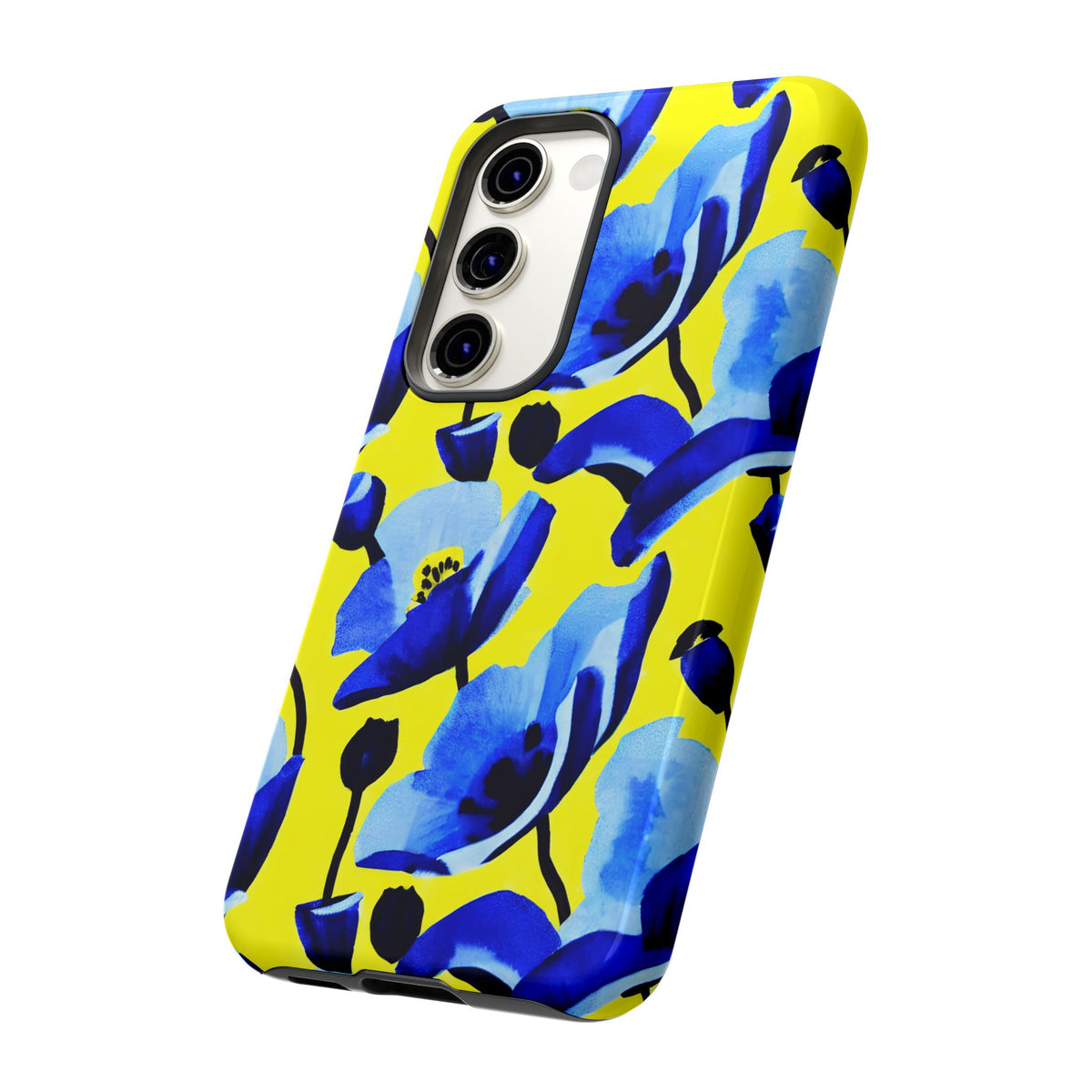 Vibrant Blue Floral Phone Case – A Perfect Fusion of Style and Protection