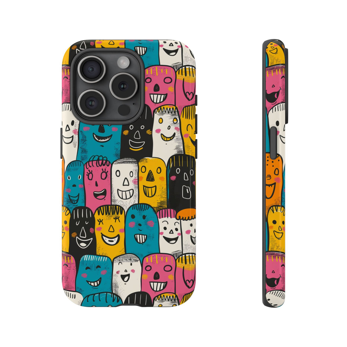 Happy Faces Phone Case – Joyful and Cheerful Design for a Bright Look 5