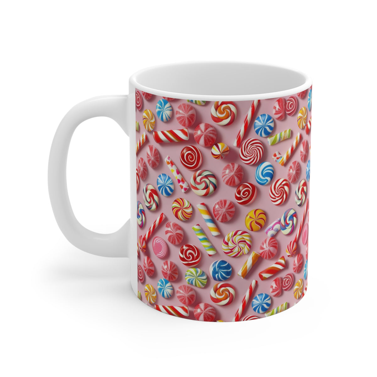 Colorful All-Over Candy Theme Coffee Mug Fun Ceramic Drinkware 358