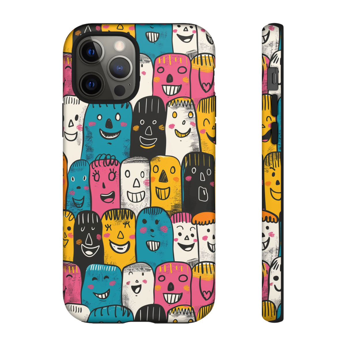 Happy Faces Phone Case – Joyful and Cheerful Design for a Bright Look 5