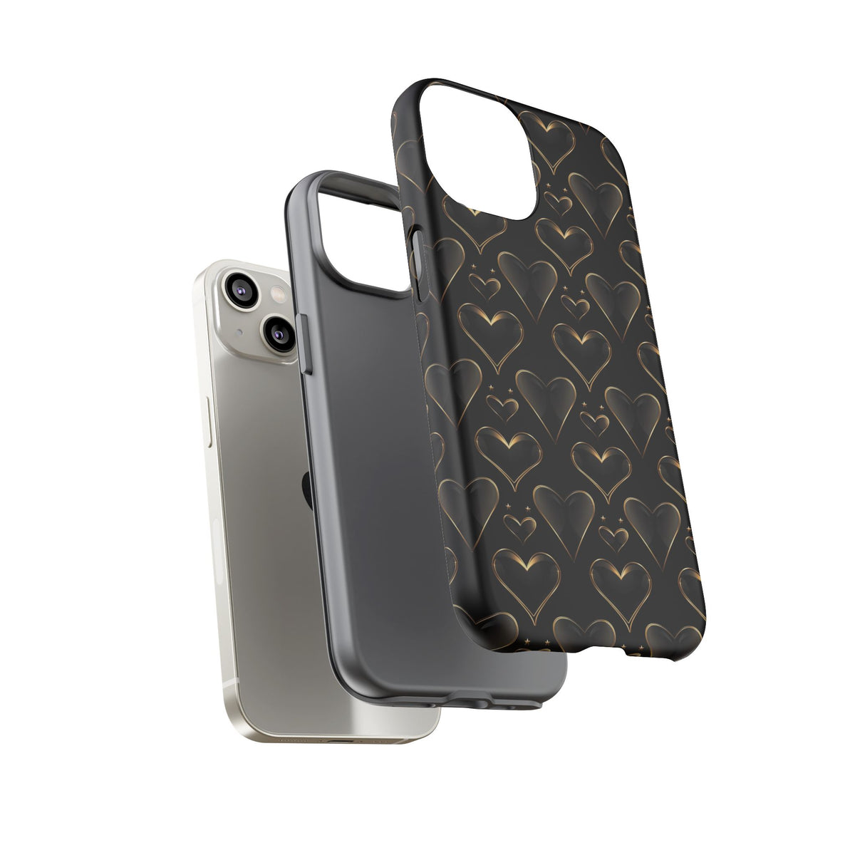 Heart Pattern Phone Case – Stylish & Loving Design for Your Device 362