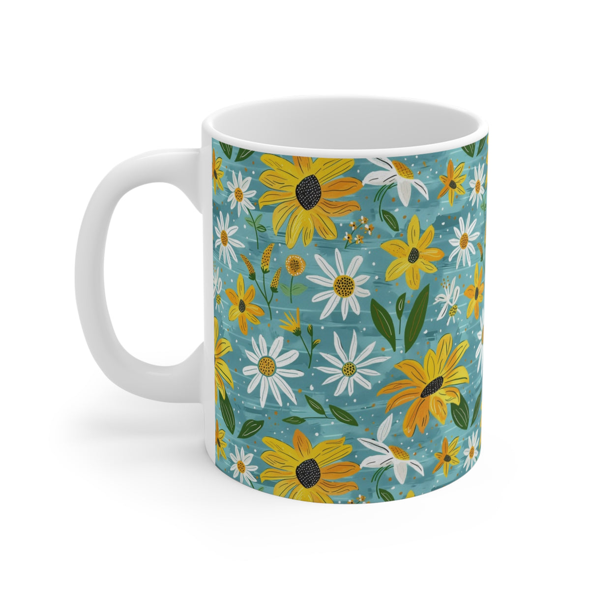 Seamless Summer Pattern Coffee Mug - Bright and Fun Design for Summer Lovers 201