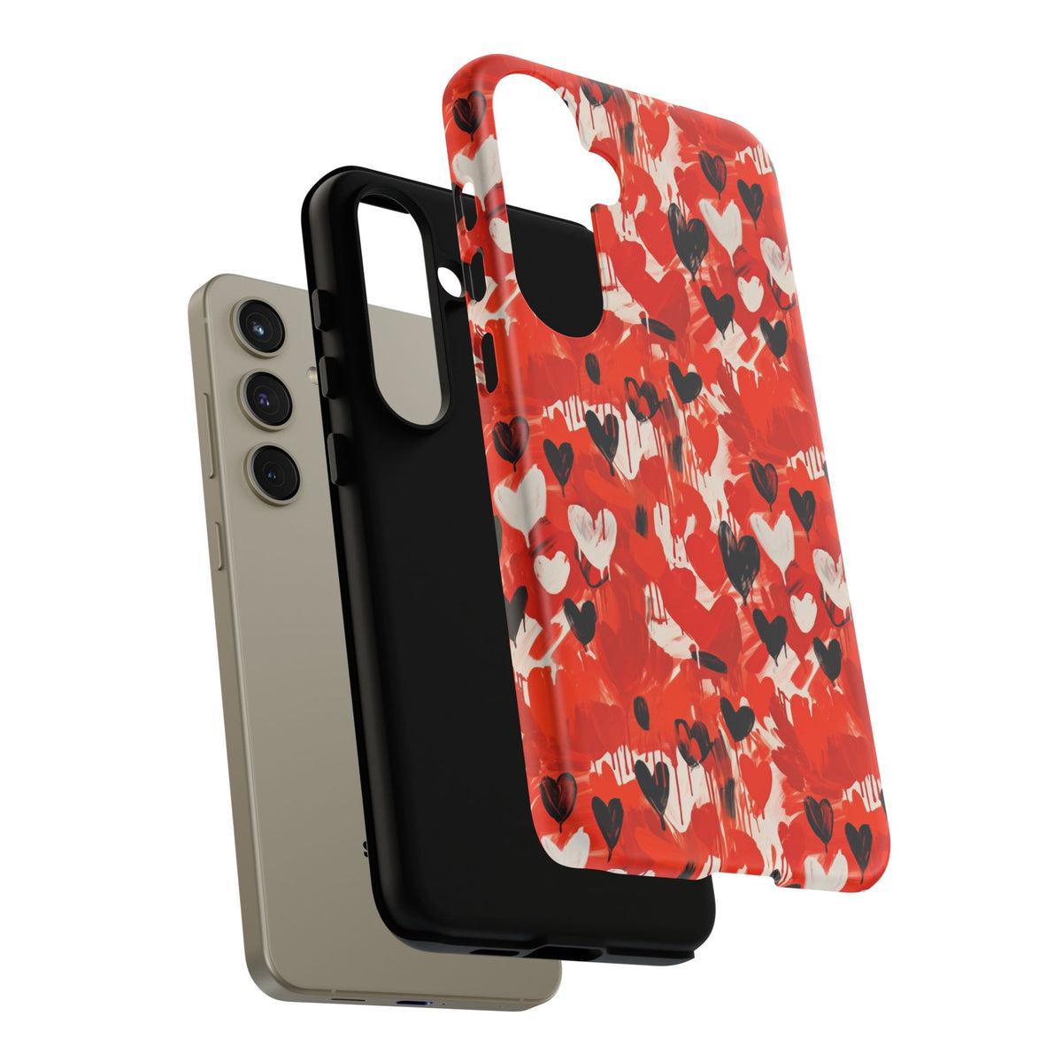 Heart Pattern Phone Case – Stylish & Loving Design for Your Device 355