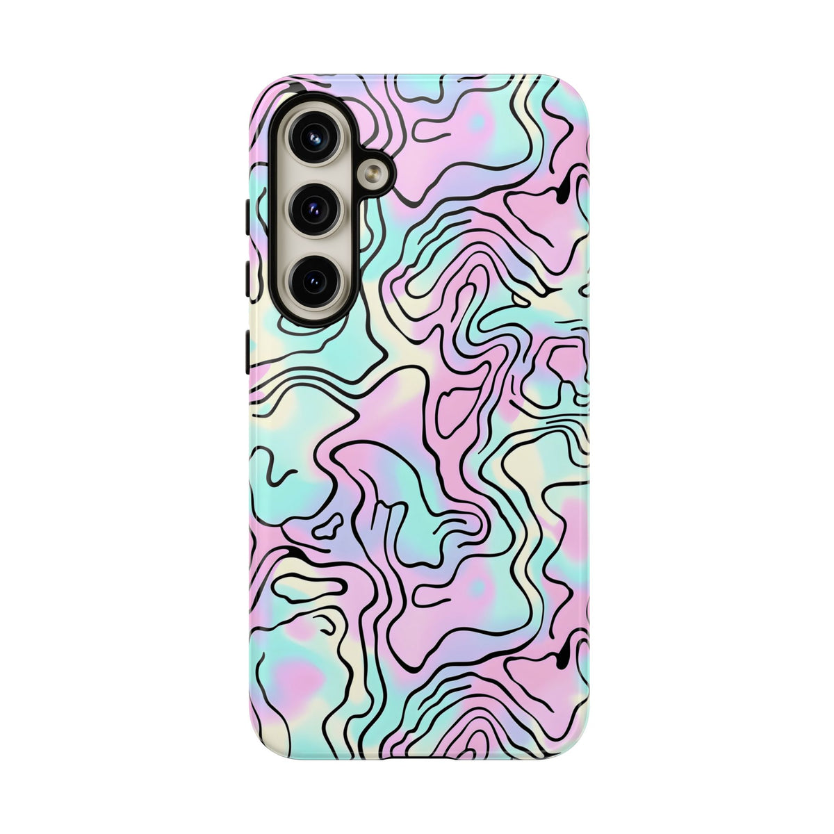 Abstract Pastel Waves and Wavy Lines Phone Case – Elegant and Modern Phone Cover