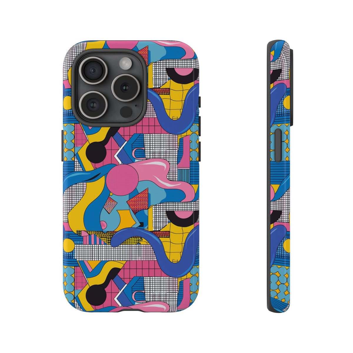 90s Themed Seamless Pattern Phone Case – Embrace Retro Style and Protection 224