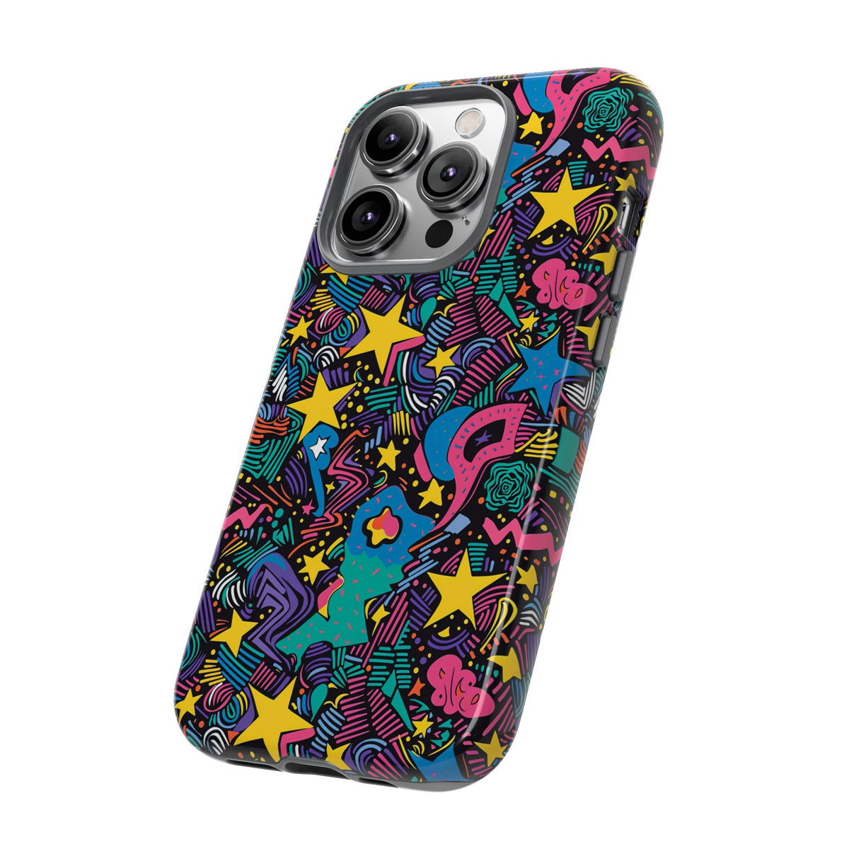 90s Themed Seamless Pattern Phone Case – Embrace Retro Style and Protection 227