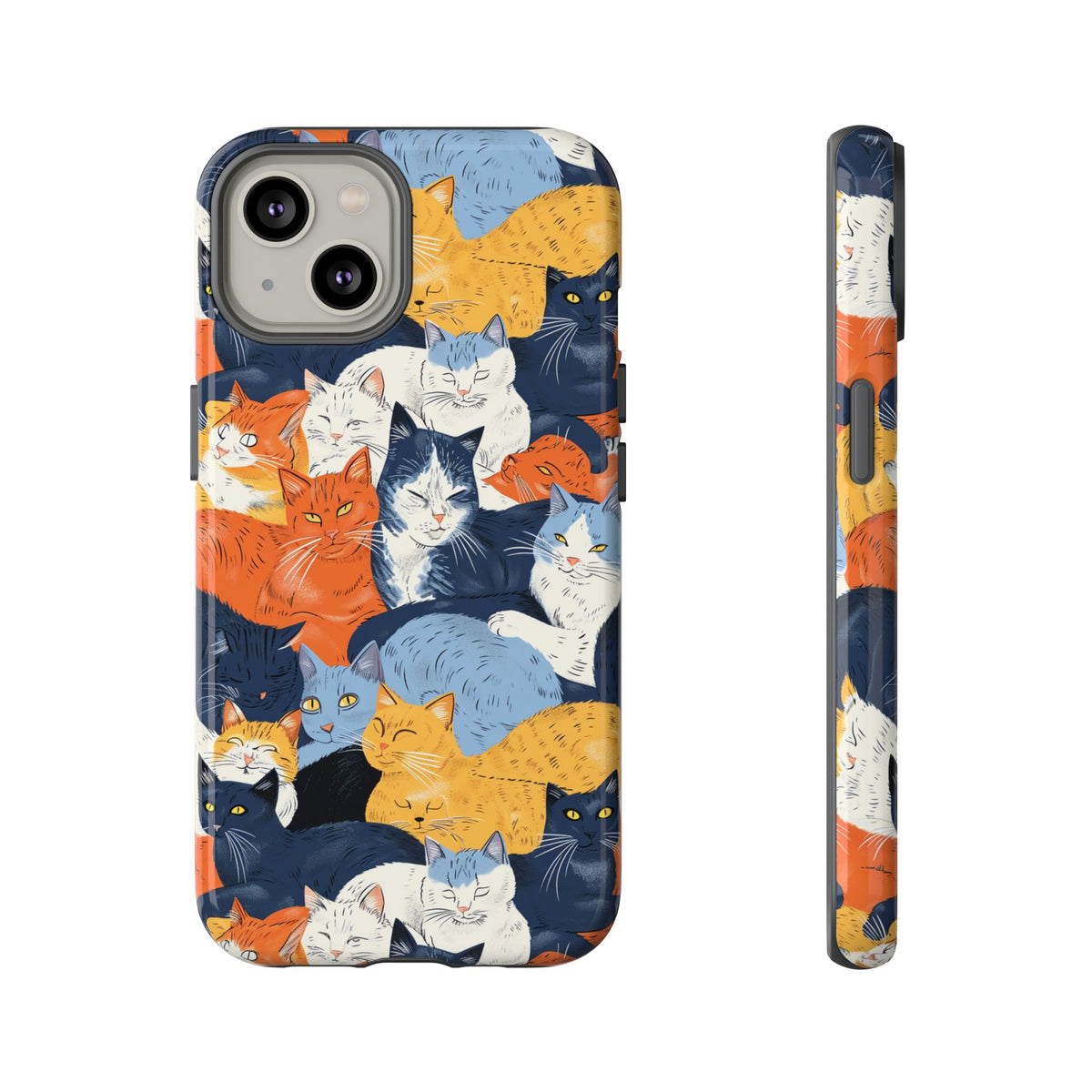 Seamless Cat Pattern Design Phone Case – Playful and Stylish Cat-Themed Phone Cover