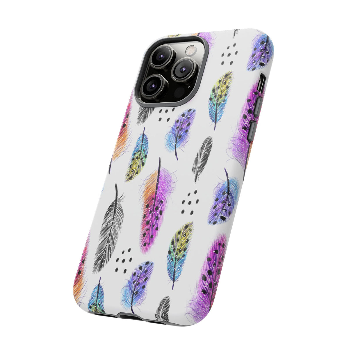 Feather Pattern Phone Case – Elegant & Durable Protection for Your Phone