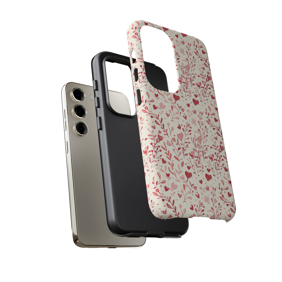 Heart Pattern Phone Case – Stylish & Loving Design for Your Device 823