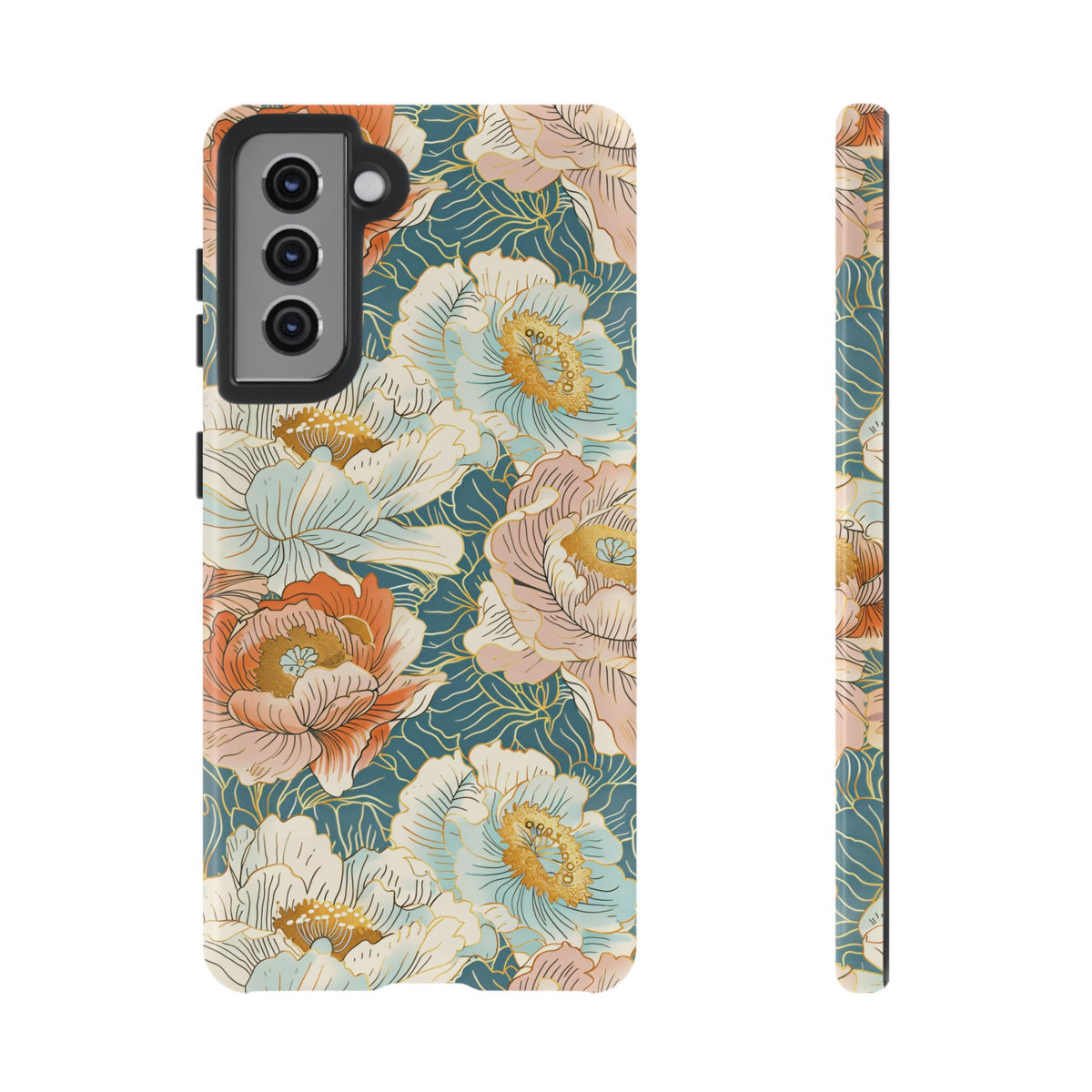 Japanese Blossom Asian Floral Design Phone Case – Elegant Floral Phone Cover 3