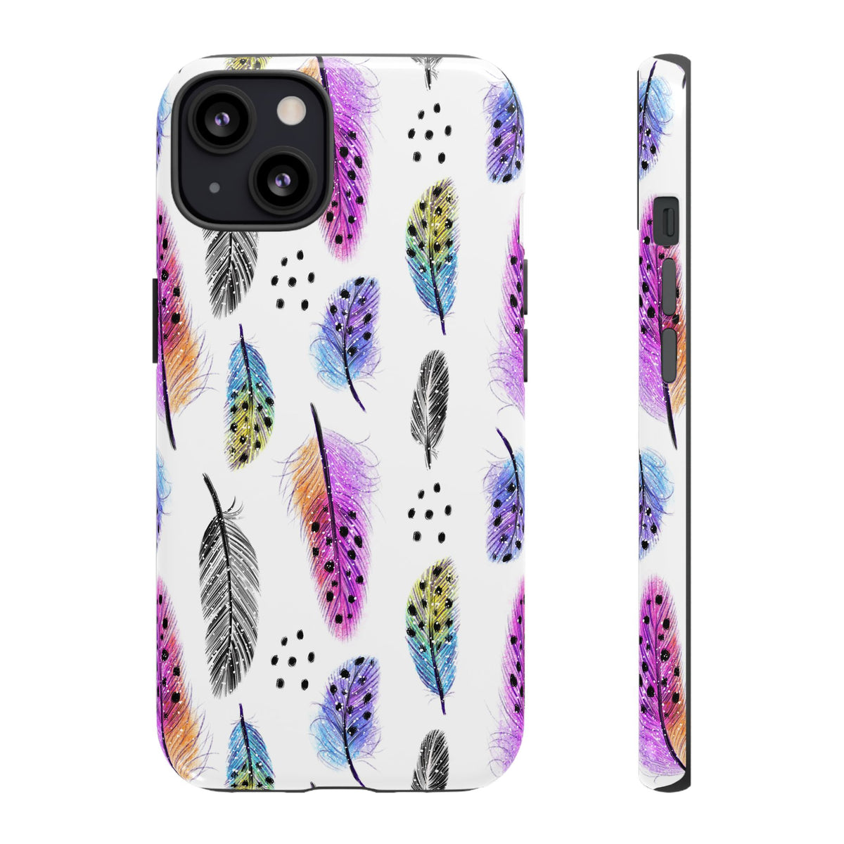 Feather Pattern Phone Case – Elegant & Durable Protection for Your Phone