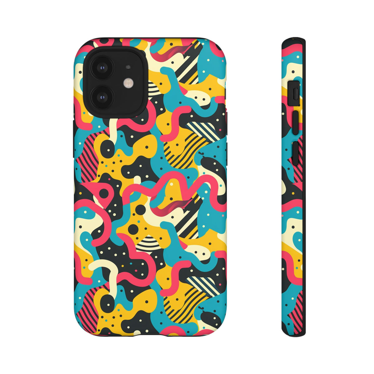 90s Themed Seamless Pattern Phone Case – Embrace Retro Style and Protection 238